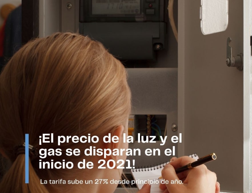 Nueva subida del precio de la Luz y el Gas Enero 2021